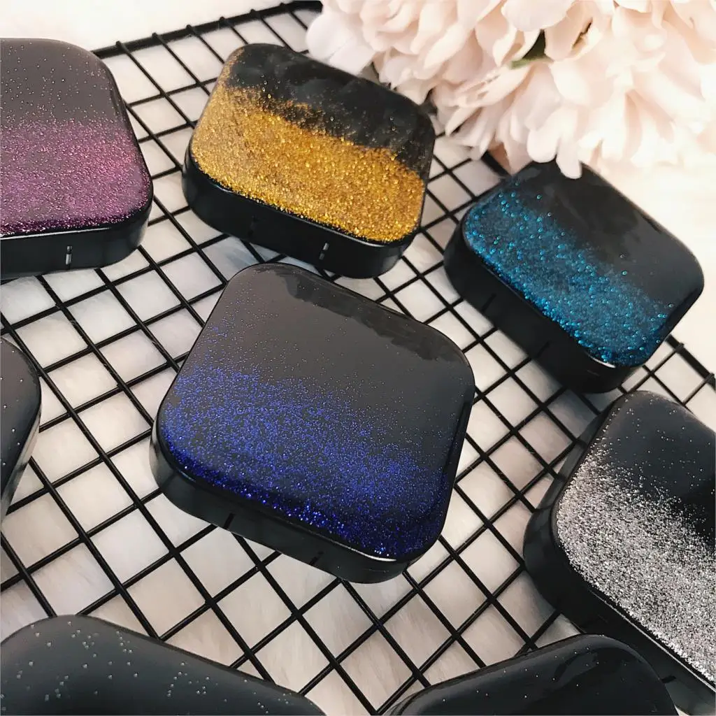 

1Pcs ABS Plastic square mirror cover colorful contact lens case Travel Container Holder Storage Soaking Box Case Hot Sale