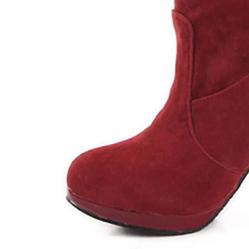 Женские высокие сапоги taofen теплые зимние на высоком каблуке размер 32 48 P6782|boots