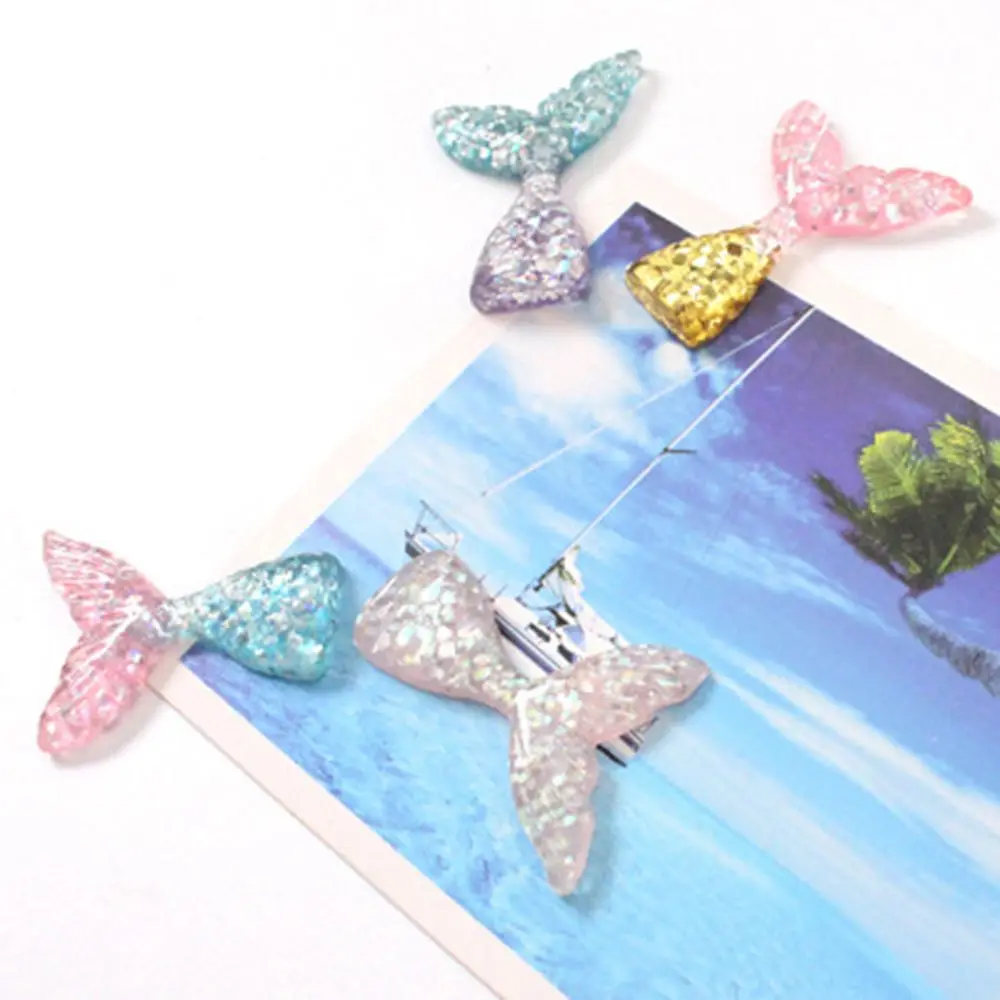 

1PCS kawaii Crystal Fishtail Resin Craft Fridge Magnets Souvenir Refrigerators Magnetic Message Sticker Home Decor Kitchen Acce