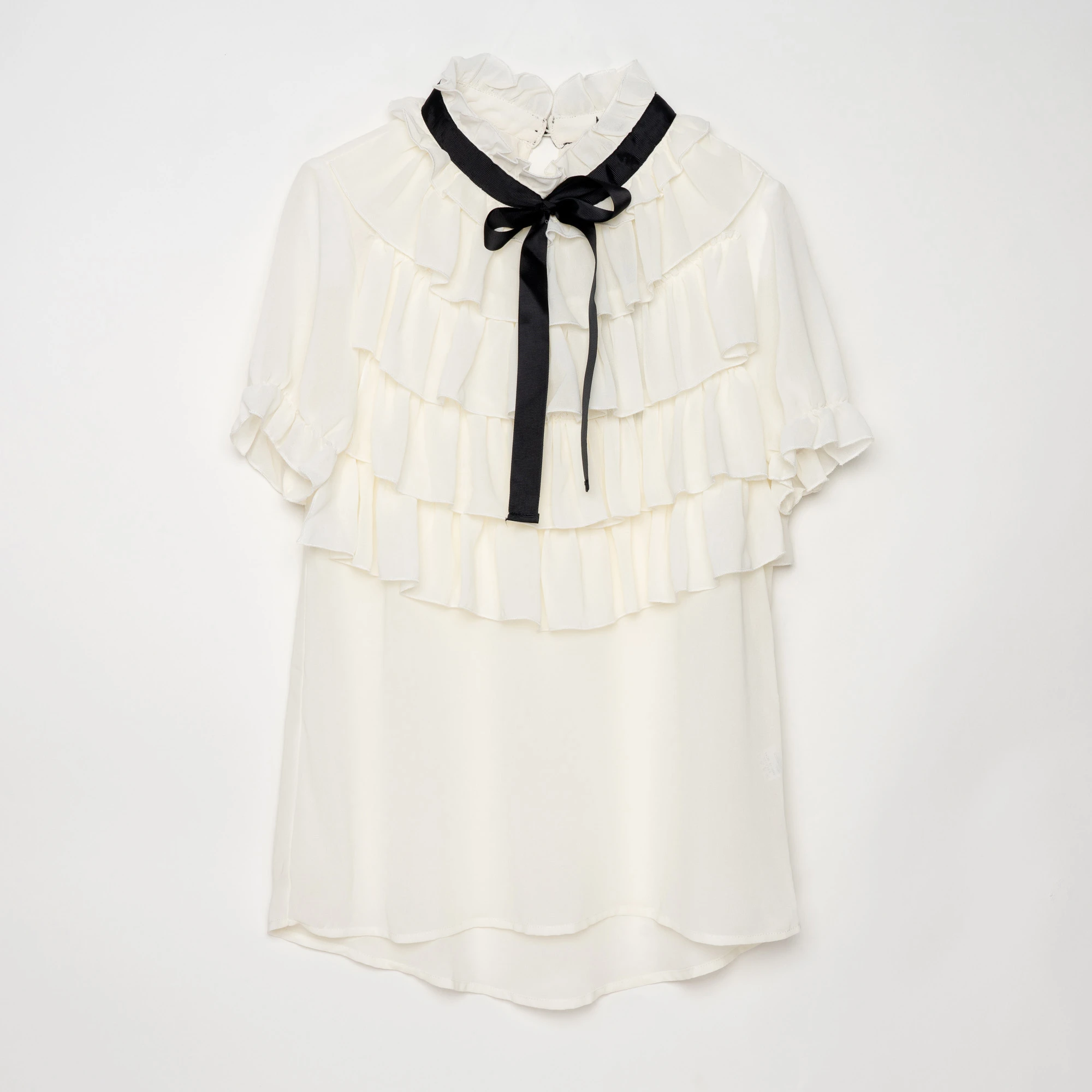 tiered ruffle blouse