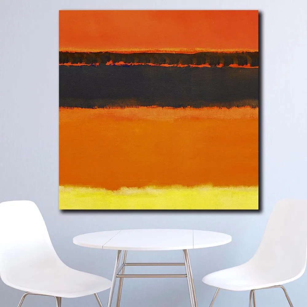 Mark Rothko, Untitled, Red, Black, Orange and Pink on Yellow), 1954 70X70
