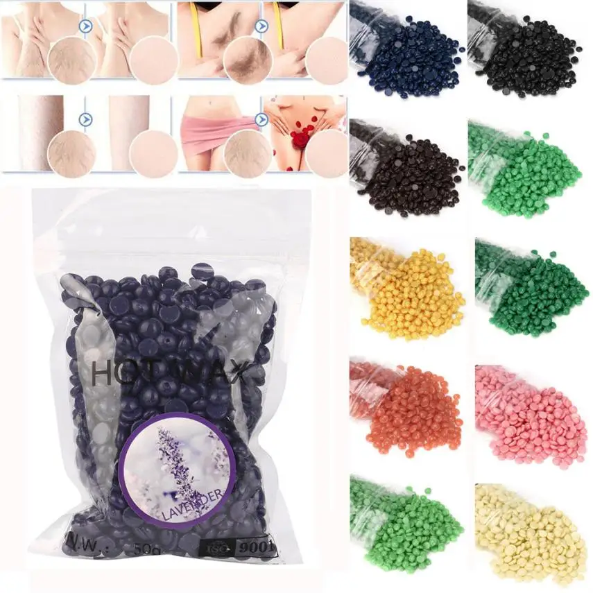

No Strip Depilatory Hot Film Hard Wax Pellet Waxing Bikini Hair Removal Bean AU16