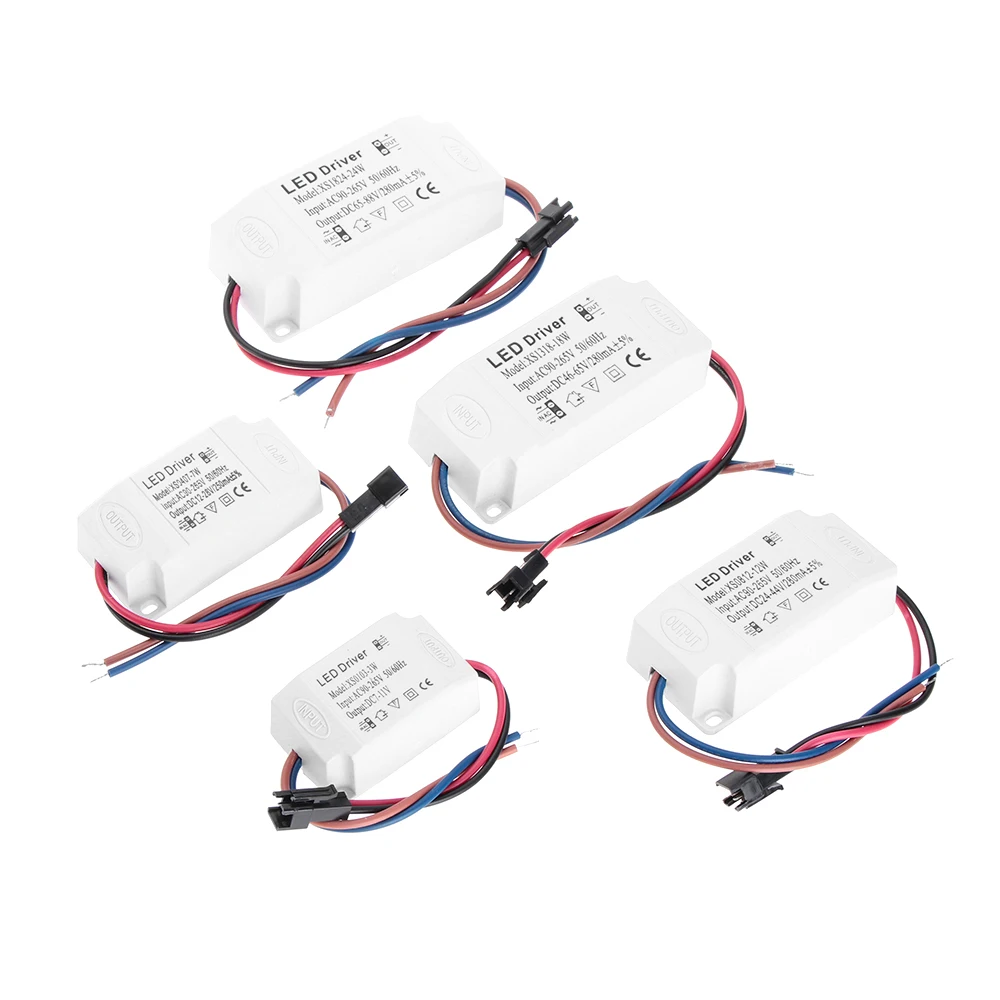 

AC 85-265V LED Driver 3-24W Power Supply Constant Current Transformer Adapter Switch for LED Strip Power Supply