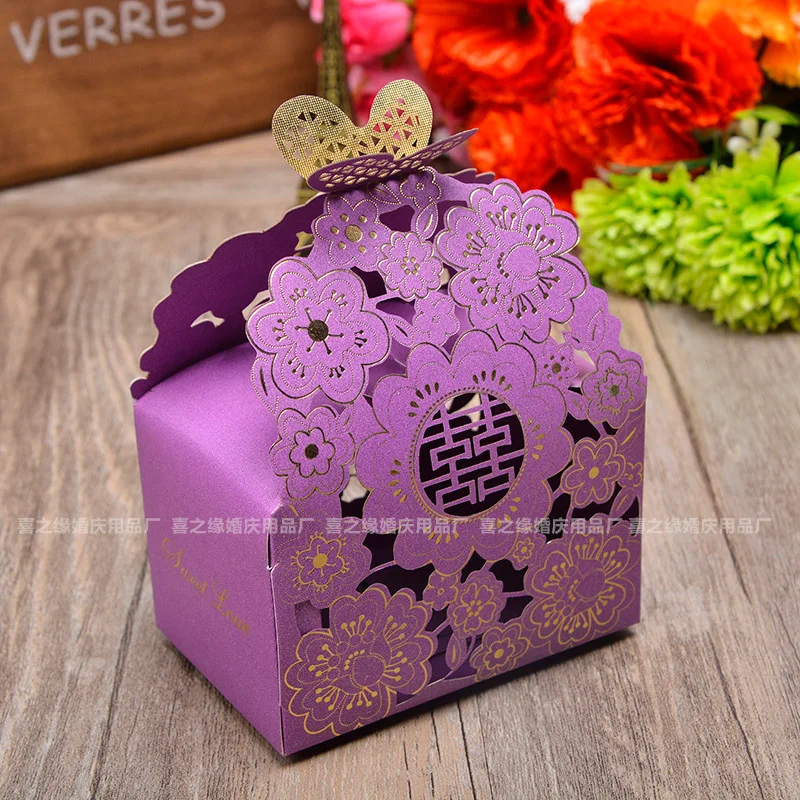 Wedding Paper Candy Box Sweets Gift Bags Favor Boxes With Ribbon Sweet Package Box Wedding Party Decoration Gifts For Guests