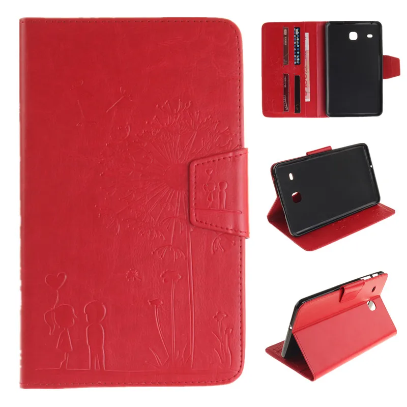 Lovers Dandelion For Samsung Galaxy Tab A 7.0 Case T377 SM-T377 Tablet Cover PU Leather +Soft TPU Flip Wallet Stand Embossing  (79)