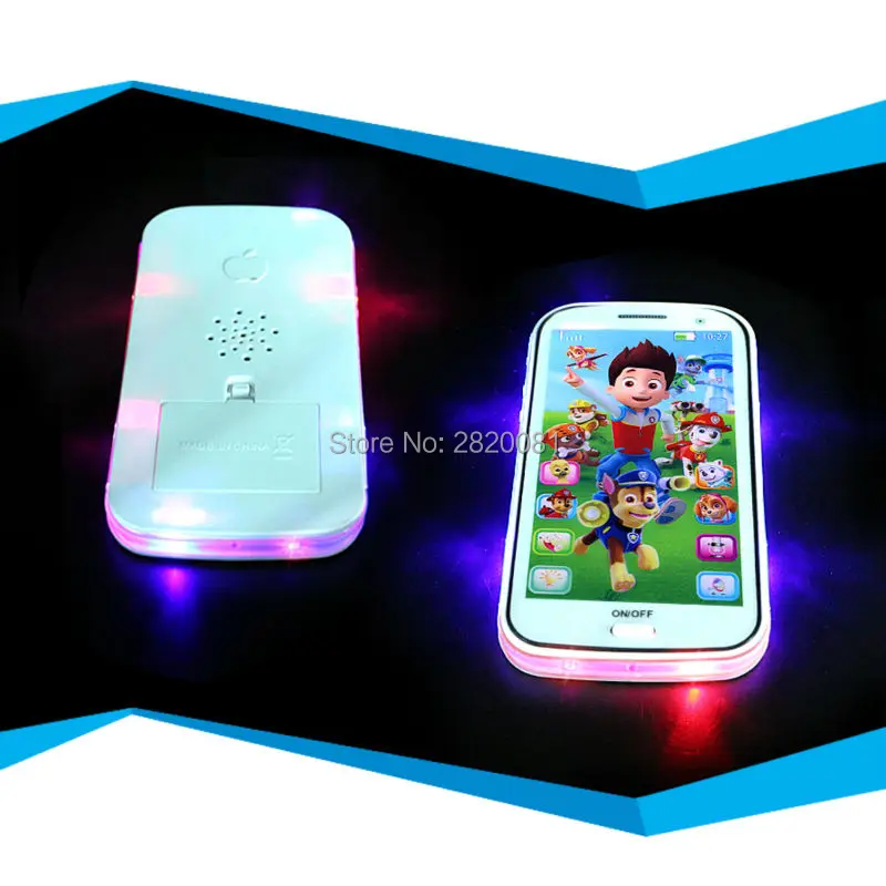 

multifunction learning smart phone patrulla canina toy russian/english,touch screen educational music mobile phone with record