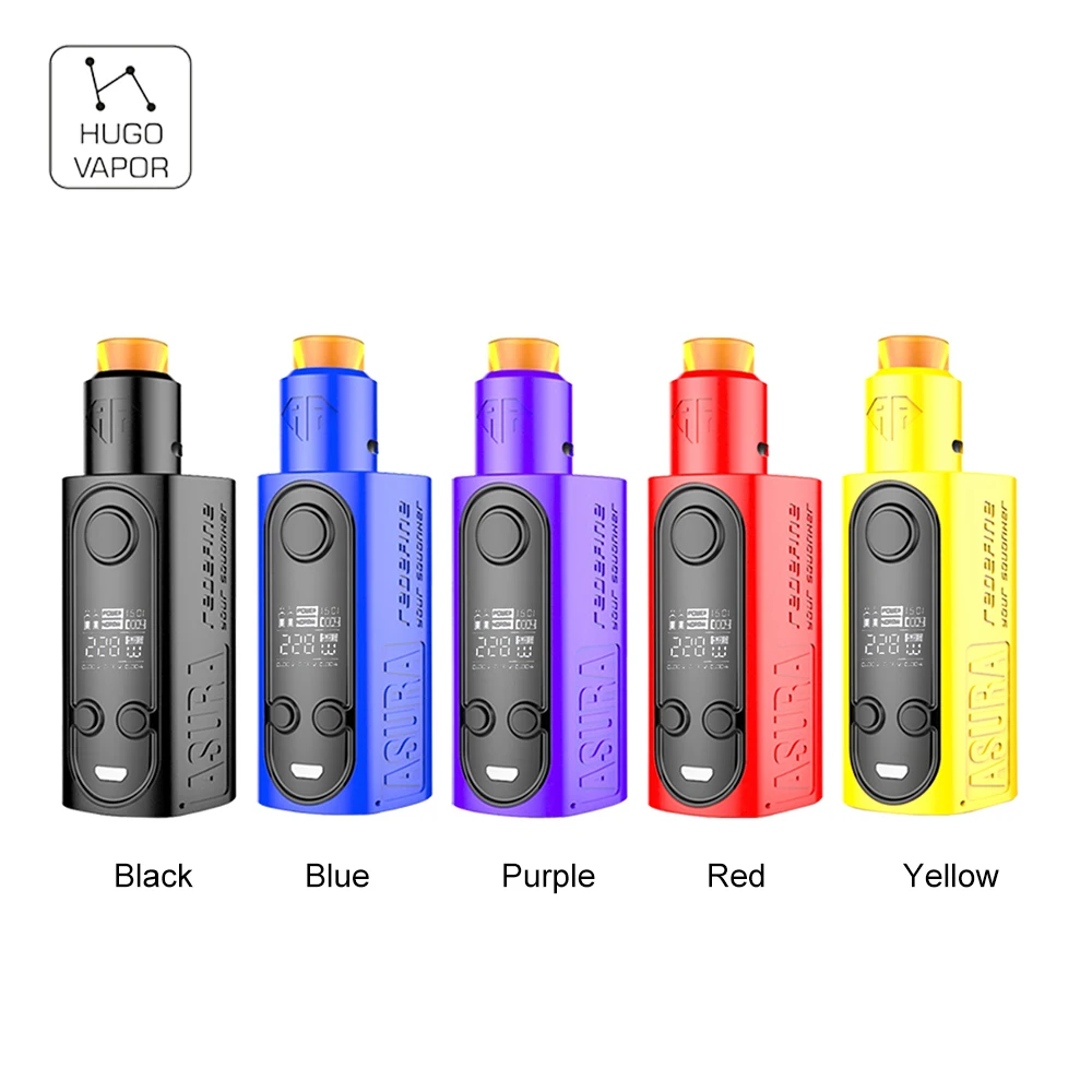 Новый Hugo Vapor Asura 228 W 2-в-1 TC сквонк комплект Мощность 18650 Батарея Vape поле Mod боттомфидер-мод Vs Hugo Vapor соковыжималка/верхней