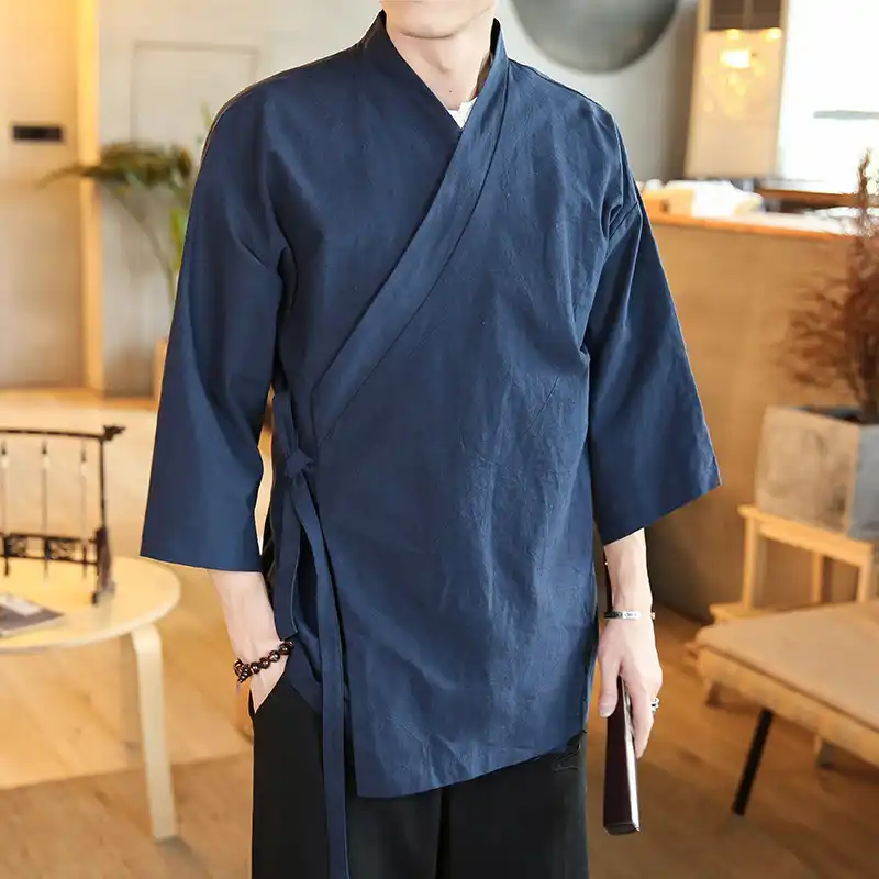 3902 Spring Summer Cotton Linen Jacket Mens Cardigan Vintage 3902 Spring Summer Cotton Linen Jacket Mens Cardigan Vintage