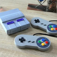 Для игр Snes 16 Bit! Ретро игры ТВ Видео игровая консоль с 94 встроенными различными 16 битными играми для Snes два геймпада AV Out
