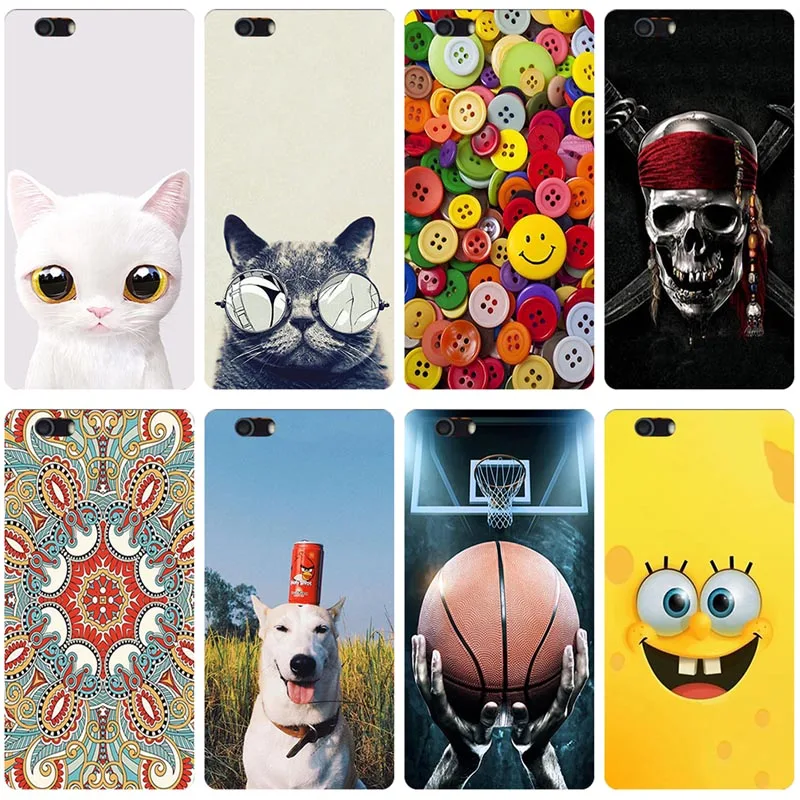 

Soft Silicon TPU Phone Cover Case for Elephone M2 M 2 Cases Printed Back Shell Protector Funda Capa Colorful Flower Bag
