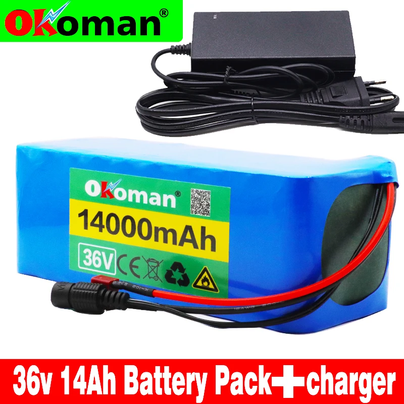 36V батарея 10S4P 14Ah 18650 литиевая 500W высокой мощности 42V 14000mAh Ebike Электрический