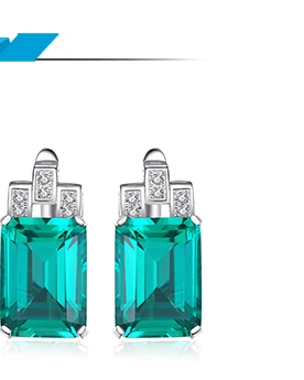 Jewelrypalace Luxury 5.92 КТ создания Изумрудный Обручальные кольца кольцо стерлингового серебра 925 Красивые ювелирные изделия Для женщин модные классические кольцо подарок