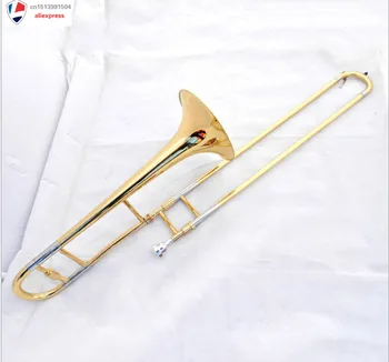 

Trombone Series Brass Bb Tenor Slide Trombone, Professional Case, Cleaning Kit, Gold