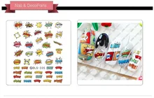 1 ورقة الأزياء رسومات أظافر مانيكير صائق الديكور تصميم نقل المياه ملصقا لالمسامير نصائح الجمال(China)