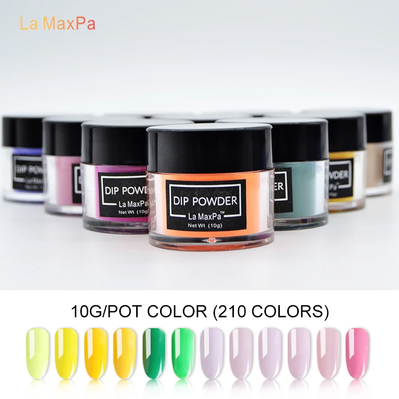 LaMaxPa Colors Dipping Powder No Lamp Cure Nails Dip Powders Red Gel