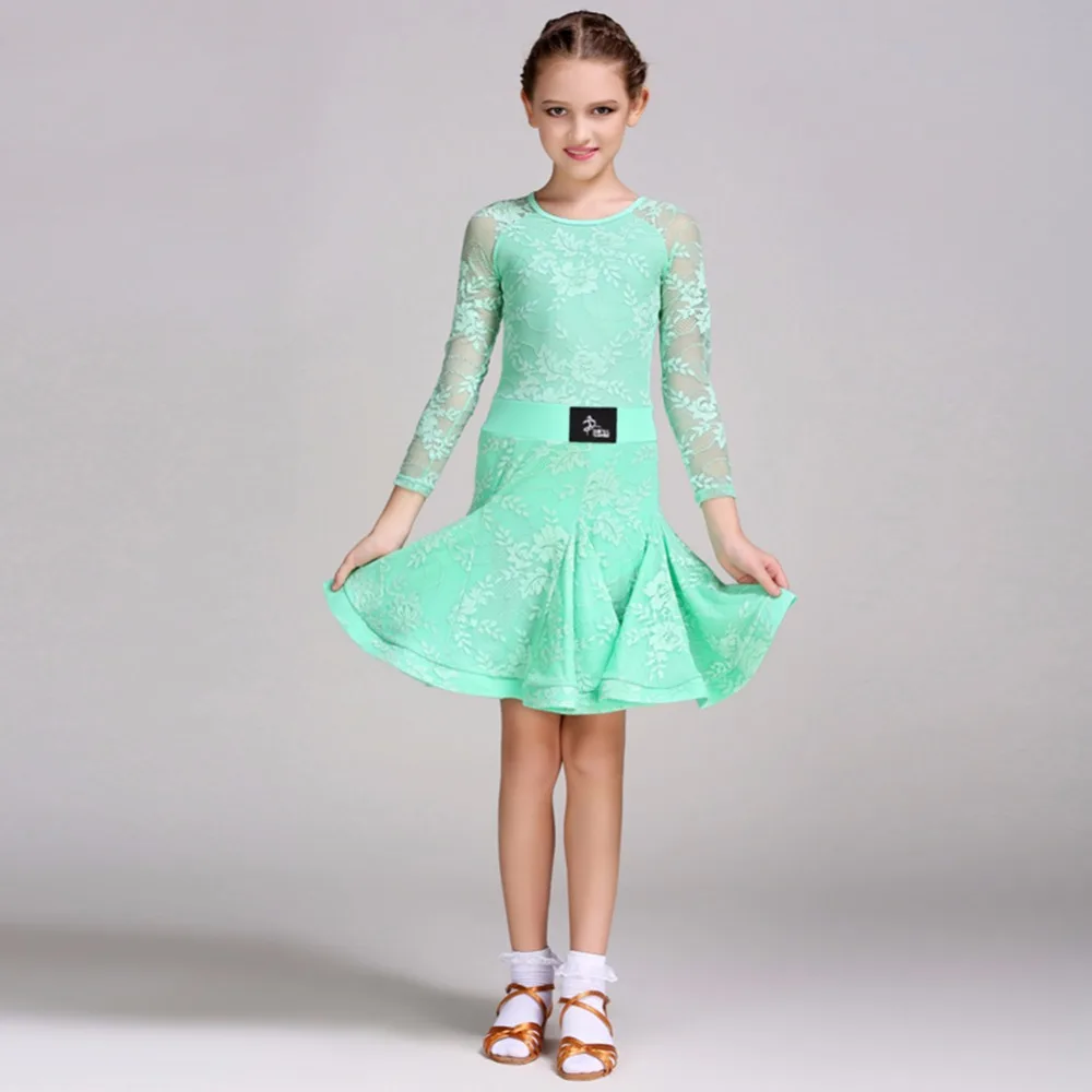 2017 Girls Latin Dress Ballroom Dance Dresses For Kids Samba Dress