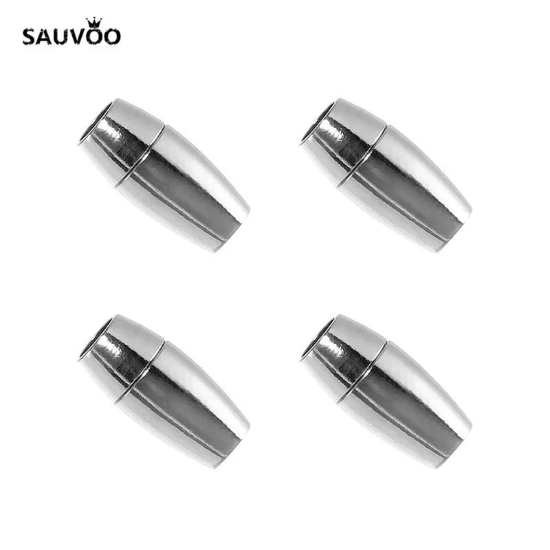 Sauvoo 10 шт./лот овальные прочные магнитные застежки Концевики отверстие 6 мм для