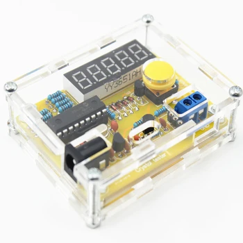 

New Arrival DIY Kits 1Hz-50MHz Crystal Oscillator Tester Frequency Counter TESTER Meter Case Best Price Durable DIY Led Kit