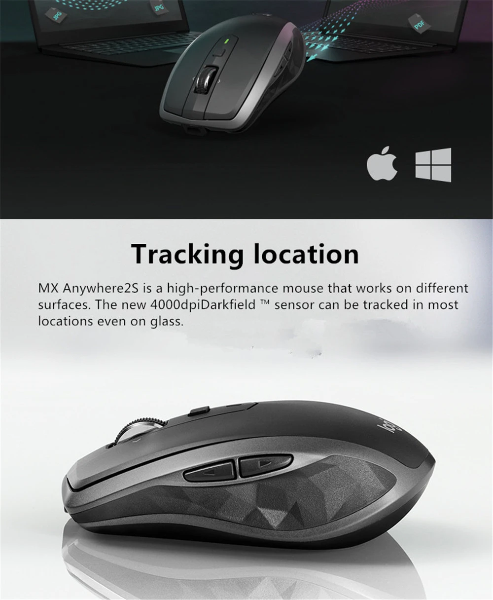 Оригинальная беспроводная мобильная мышь logitech MX Anywhere 2S для управления несколькими устройствами