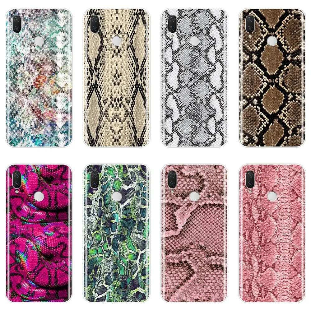 

TPU Back Cover For Huawei Nova 2i 2 Lite Plus 3 3I 3E Silicone Soft Luxury Snake Skin Phone Case For Huawei Nova Smart Lite 2017