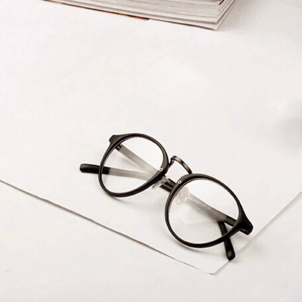 Мужские и женские очки, очки с прозрачными линзами, унисекс, ретро очки, очки - Цвет оправы: Черный