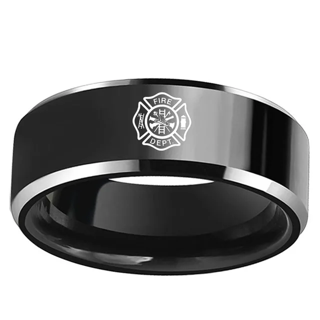 Dropshipping Usa Uk Canada Russia Brazil 8mm Firefighter Fireman Dropshipping Usa Uk Canada Russia Brazil 8mm Firefighter Fireman Engraved Ring Male Female New Tungsten Wedding