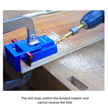 

Pocket Hole Jig Step Drill Bit Set Dowel Drilling Guide Slant Hole Jig Woodworking Locator Tools SDF-SHIP