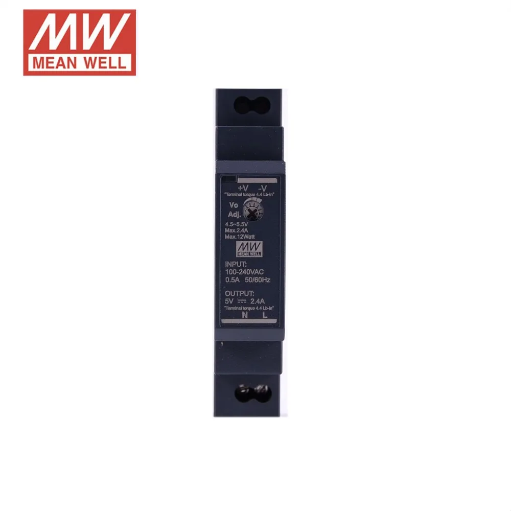 Оригинал MEAN WELL HDR 15 5 A 12 Вт В meanwell ультра тонкий ступенчатая форма DIN Rail источник