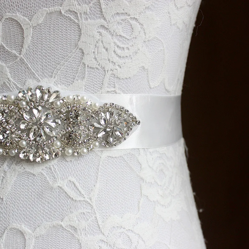 Cinturon De Novia Luxury Beaded Crystal Bridal Belts For Wedding