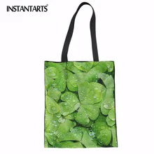 INSTANTARTS 3D лист печатается белье сумки Для женщин женские Повседневное складные сумки Дамы бренд холст сумки на плечо Mujer