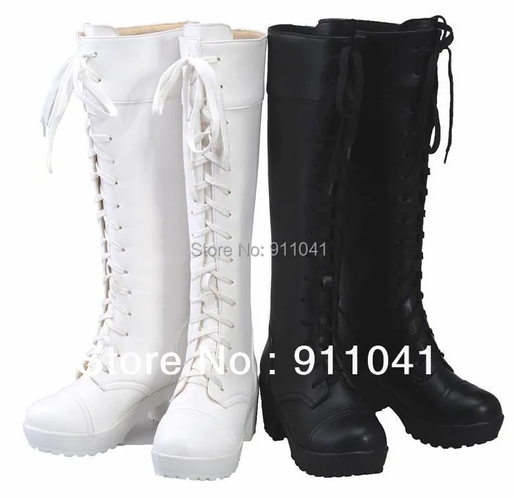 white goth boots