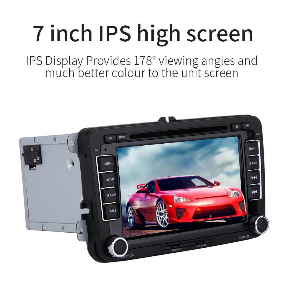 Clearance Dasaita 7" Android 9.0 Car GPS Radio Player for VW Golf Polo Passat Tiguan EOS with Octa Core 4GB+32GB Auto Stereo Multimedia 4G 3