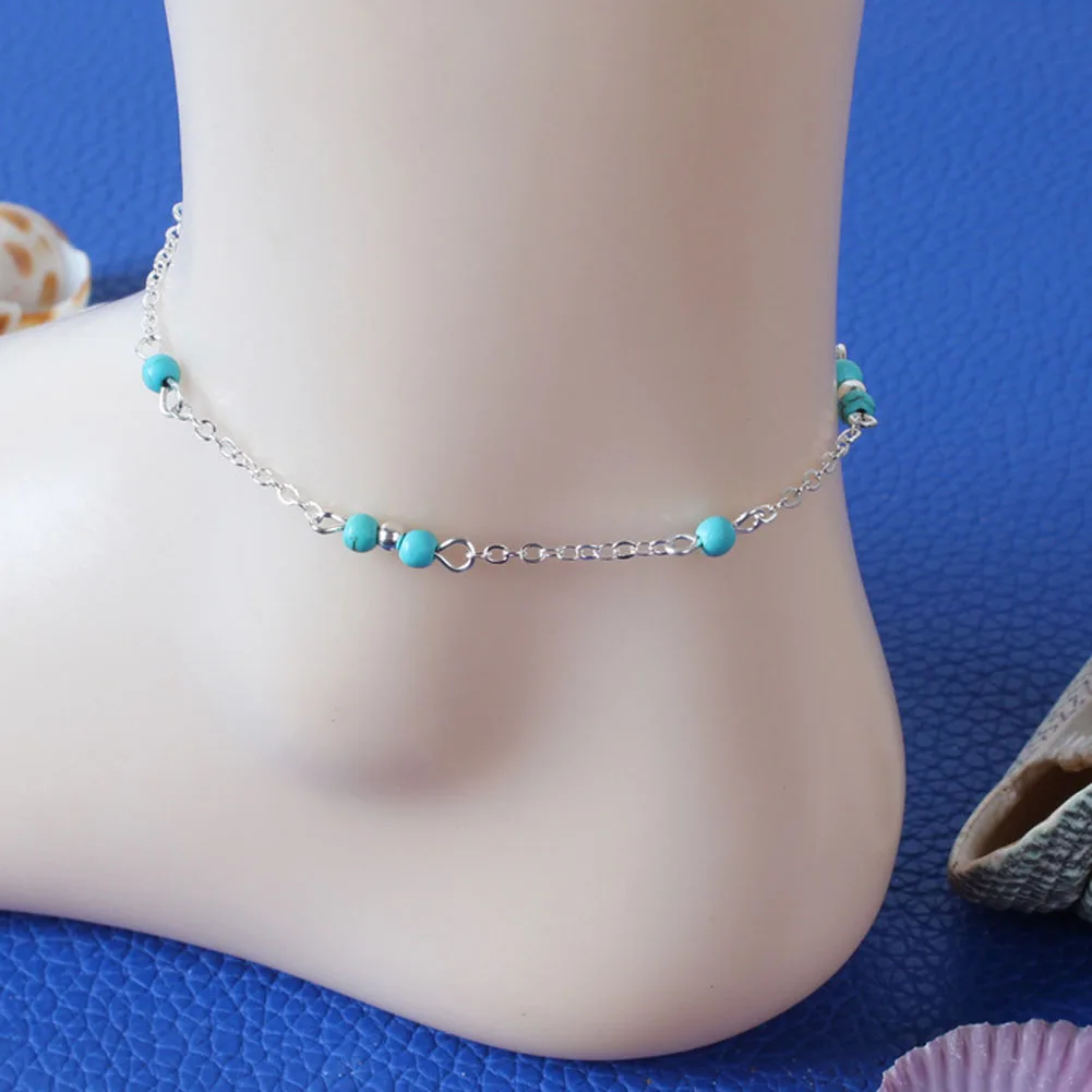 

Women Fashion Unique Beads Anklet Bracelet Feet Leg Chain Ankle Bracelets Women Bead Beach Anklet Foot Jewelry