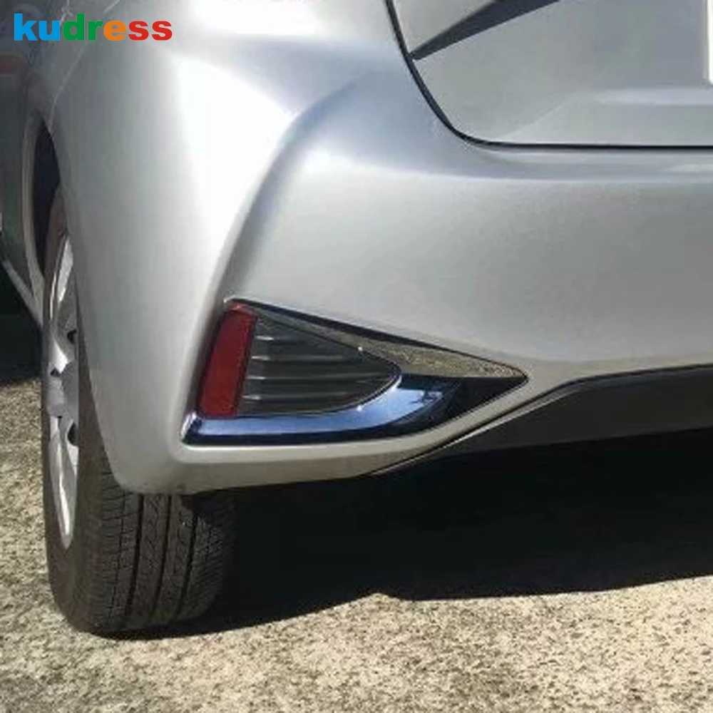 Для Toyota Yaris Vitz 2017 2018 задняя противотуманная фара Накладка полоса ABS хромированная