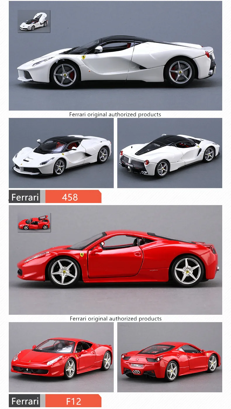 Bburago 1:24 Ferrari 599GTO коллекция производитель авторизованный имитационный сплав модель автомобиля украшение Коллекция игрушек инструменты