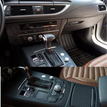 Teeze автомобиль-Стайлинг интерьер автомобиля центральной консоли Цвет изменения углерода Волокно литья Стикеры наклейки для Audi A7 2011