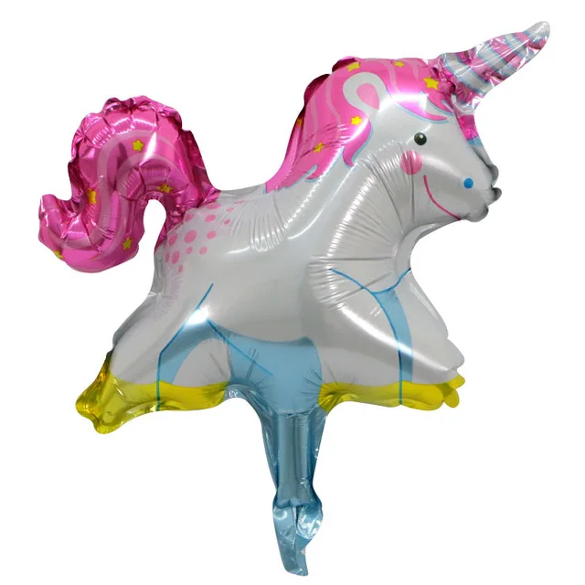 Lucky 1 шт 25*34 см мультфильм Единорог воздушный шарик из алюминиевой фольги воздушные шары для дня рождения Декоративный Надувной Шар Радужный шар