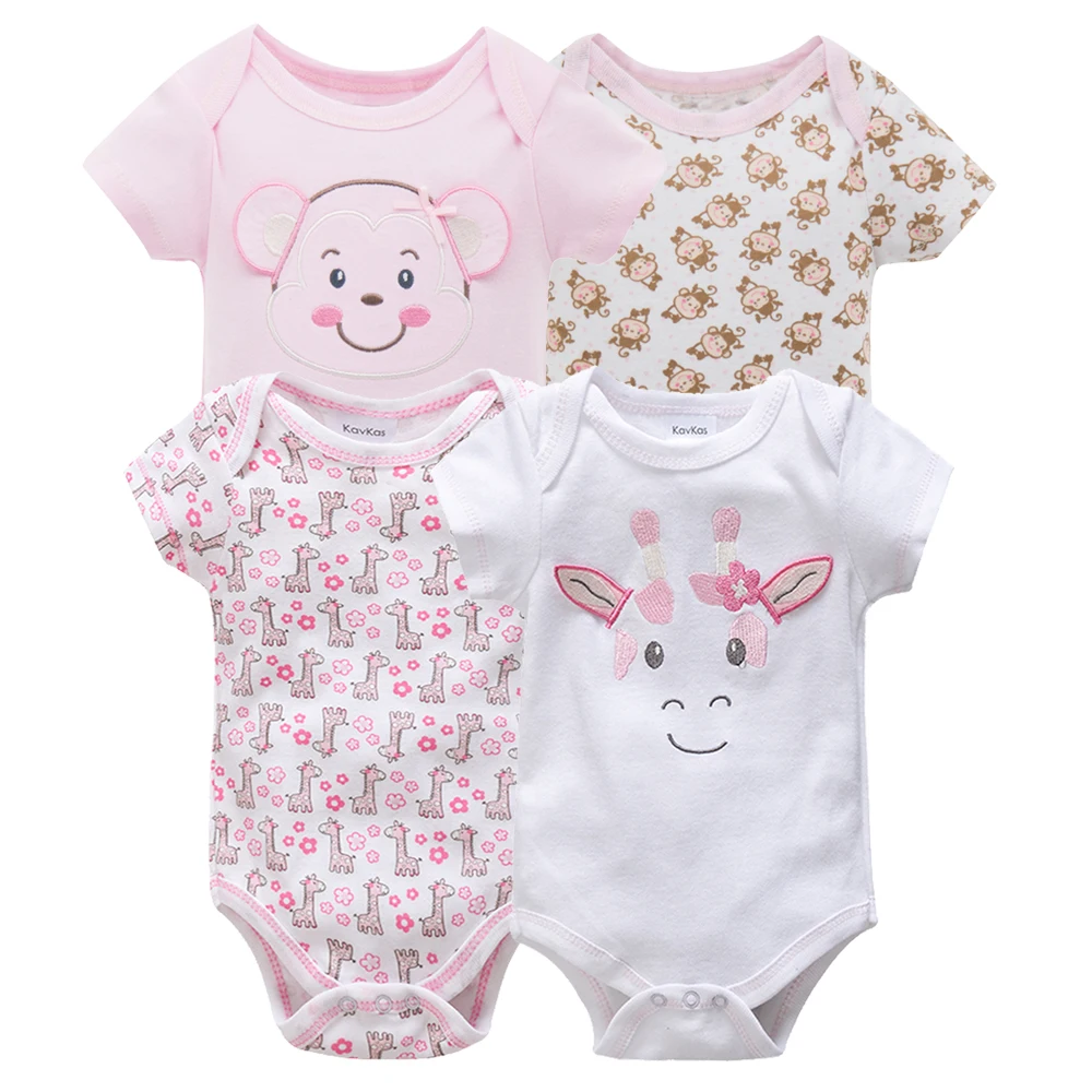 Kavkas/одежда для сна для маленьких мальчиков, комплект из 4 шт./компл., одежда с короткими рукавами для новорожденных, пижамы для мальчиков, Infantile, одежда для сна для маленьких мальчиков