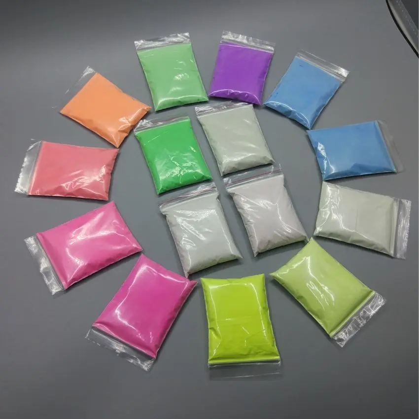 Nail Powder Nail Pigment Nail Glitter Luminous Pigment Fluorescent Pigment Luminous Powder 15 Colors Glow In Dark Nail Glitter Pigment Fluorescent Phosphor Glitter For nail art Bright Pigment Powder