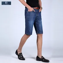 [EL Barco] новые популярные хлопковые джинсовые шорты мужские повседневные бермуды до колена с поцарапанными карманами синие мужские шорты джинсы плюс размер