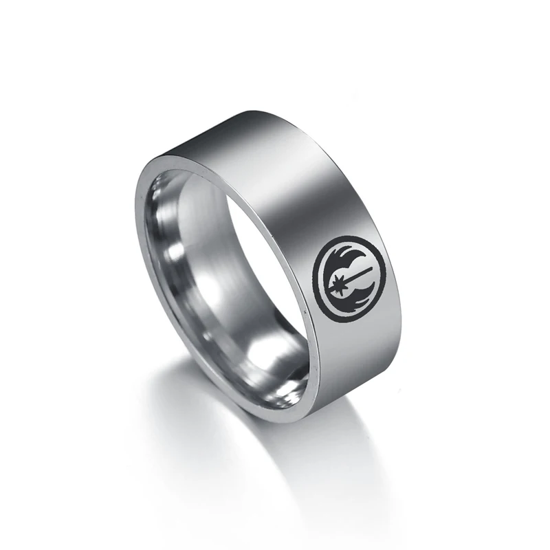 Мужское кольцо из нержавеющей стали с гравировкой Звездных Войн|stainless steel ring|steel