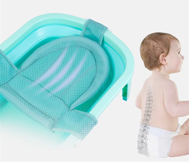 Детская ванна Coussin 3D сетчатая ткань коврик для ванной для новорожденных сплошной цвет 1 шт. Детская ванна сетка утолщенная Подушка безопасность сиденье