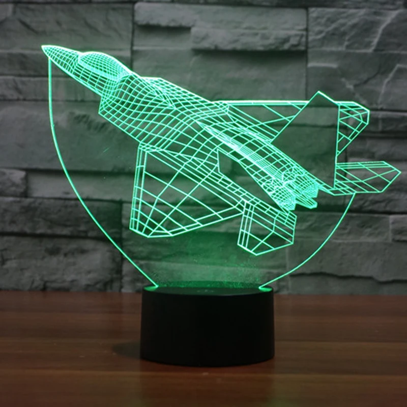 USB F15 самолет 3D настольная лампа Luminaria светодиодный ночь Дистанционное управление освещением истребитель декоративного освещения лампы Атмосфера подарок