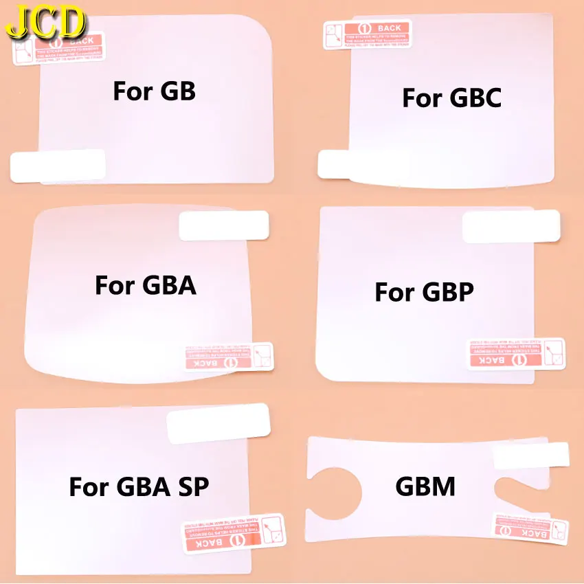 JCD 1 шт. пластиковая прозрачная для GBP карманная Защитная пленка для экрана для приставка Gameboy GB Advance GBA GBC GBA SP для GBM Защитная пленка для экрана