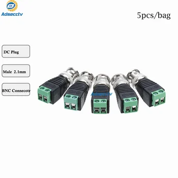 

Coax CAT5 To Camera CCTV BNC Video Balun Connector Adapter POE CCTV Tester IP camera,DC connector 5pcs/lot