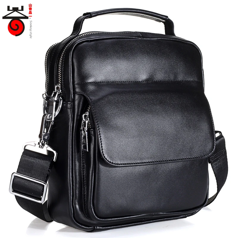 

Vintage Genuine Leather Men Bag Fashion Crossbody Bag Shoulder Designer Men Messenger Bags Famous Brand Casual Male Handbags