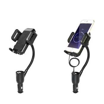 

3-in-1 Car Mount Cigarette Lighter Voltage Detector Dual USB Car Holder for Phone Car Styling