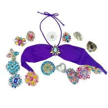 Смеситель бикини топы для женщин Купальники Топ дизайн для секретных алмазных фиолетовых купальные костюмы сексуальные бикини для плавания