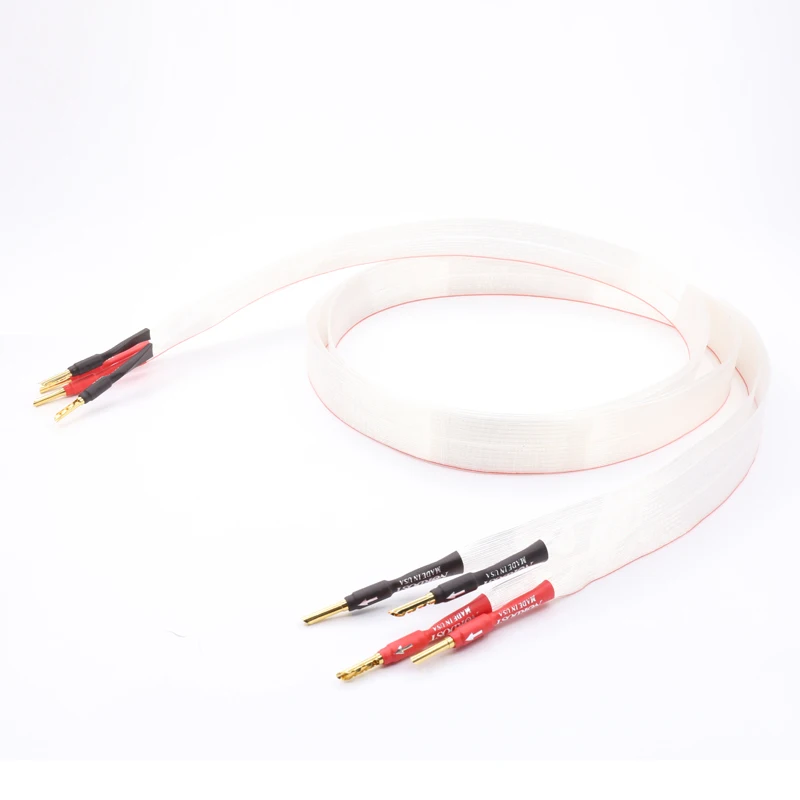 Free shipping one pair Nordost red dawn silver plated audio speaker cable hifi speaker wire with BFA gold plated banana plug цена Free shipping one pair Nordost red dawn silver plated audio speaker cable hifi speaker wire with BFA gold plated banana plug цены онлайн