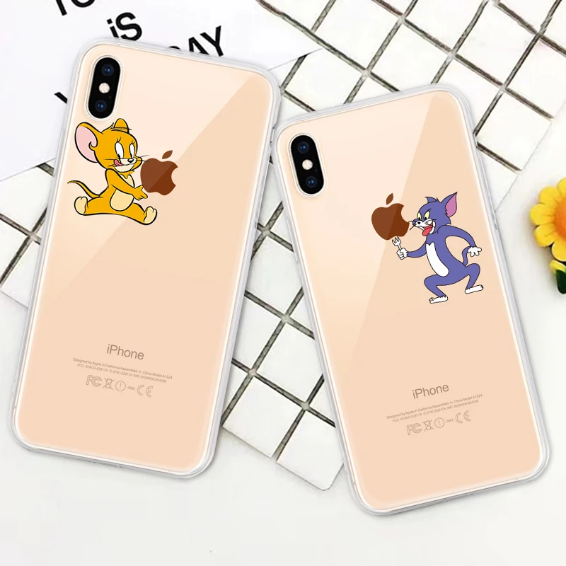 Пара милые животные чехол для телефона iPhone XR XS MAX X 7 8 6 S плюс Чехол Мягкий ТПУ Капа
